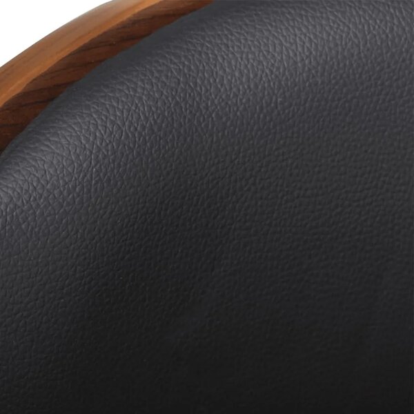 Barska stolica od zaobljenog drva i umjetne kože - black and dark brown 1 Black and dark brown 1