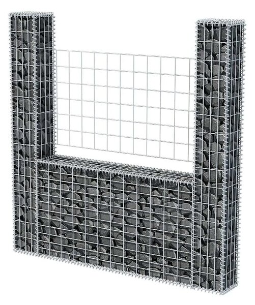 Gabion - Gabion ograde - Gabionska košara U-oblika od pocinčanog čelika 160 x 20 x 150 cm - 160 x 20 x 150 cm 1 160 x 20 x 150 c