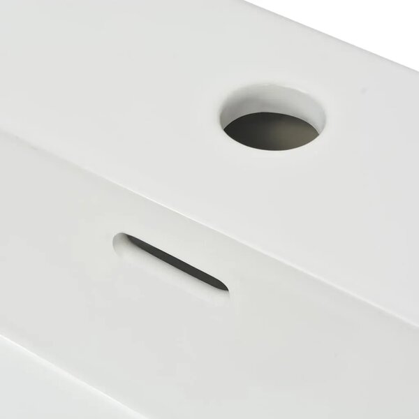 Lavabo - Umivaonik s Poklopcem za Slivnik Keramički Bijeli 51 5x38 5x15 cm - Bijela 51.5 x 38.5 x 15 cm Bijela 51.5 x 38.5 x 15