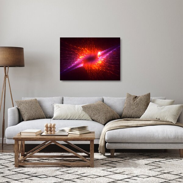 Staklena slika suvremene trnovite apstrakcije (70x50 cm)