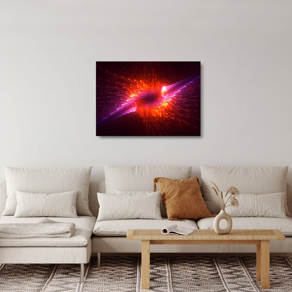 Staklena slika suvremene trnovite apstrakcije (70x50 cm)