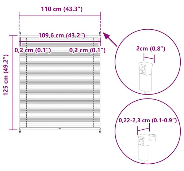 Žaluzine krem boje 110 x 125 cm - Krema 110 x 125 cm Krema 110 x 125 cm