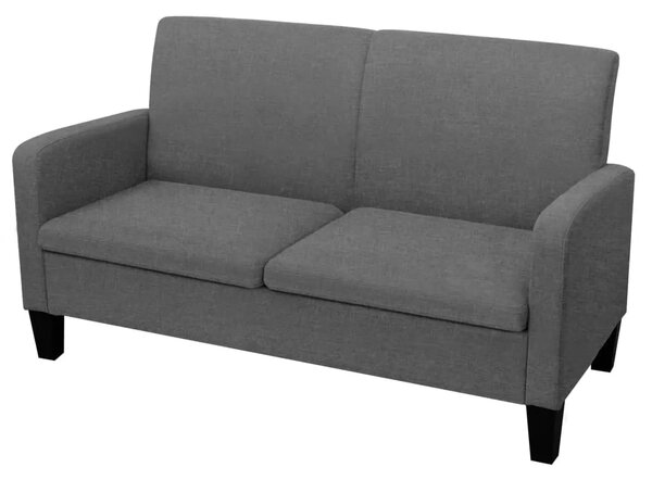 Kauč Dvosjed 135x65x76 cm Tamno Sivi - Tamno siva Dvosjedi Tamno siva Dvosjedi