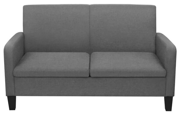 Kauč Dvosjed 135x65x76 cm Tamno Sivi - Tamno siva Dvosjedi Tamno siva Dvosjedi