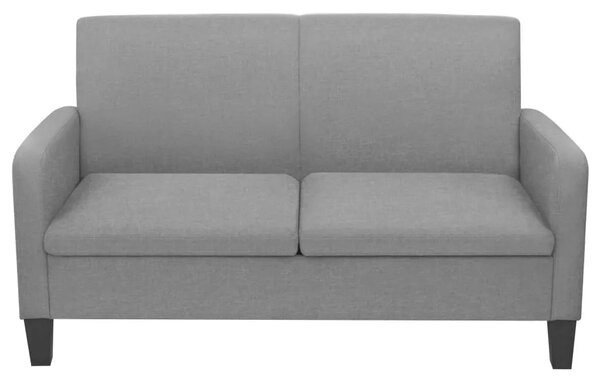 Kauč Dvosjed 135x65x76 cm Svijetlo Sivi - Svjetlosiva Dvosjedi Svjetlosiva Dvosjedi