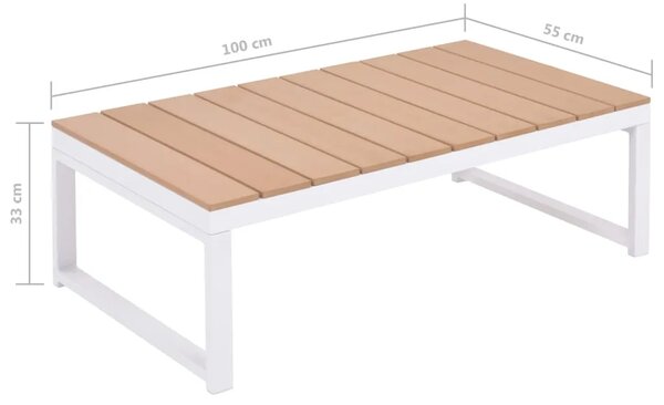 5-Dijelna vrtna garnitura od aluminija i WPC-a s jastucima - Set sofe i ležaljke za sunčanje Da 5 5