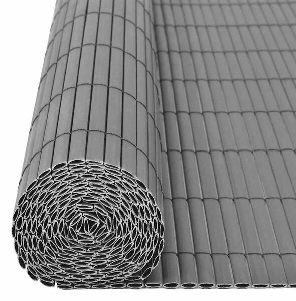 Dvostrana vrtna ograda PVC 90 x 300 cm siva - Siva 90 x 300 cm 1 Siva
