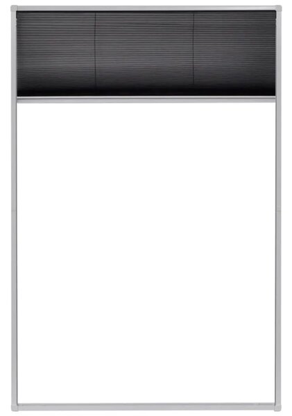 Plisirani Komarica za prozor Aluminijski 80x120 cm - Bijela 80 x 120 cm Bijela 80 x 120 cm