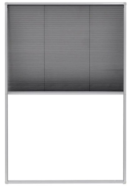 Plisirani Komarica za prozor Aluminijski 80x120 cm - Bijela 80 x 120 cm Bijela 80 x 120 cm