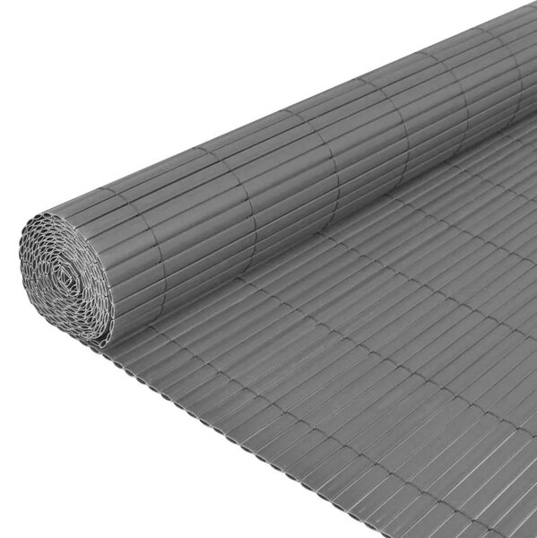 Dvostrana vrtna ograda PVC 90 x 300 cm siva - Siva 90 x 300 cm 1 Siva