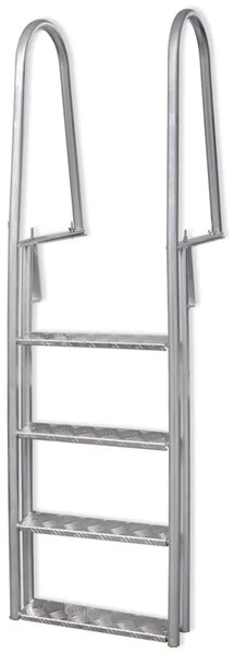 Ljestve za Bazen s 4 Stepenice Aluminijske 167 cm