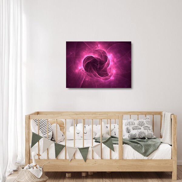 Staklena slika moderne ružičaste apstrakcije (70x50 cm)
