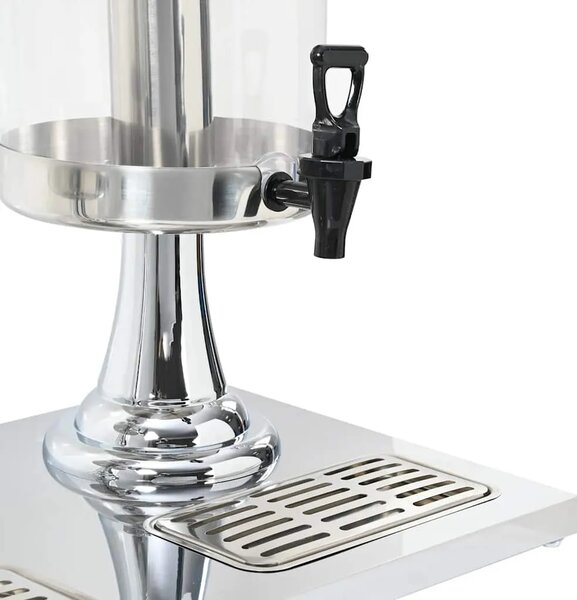 Dvostruki Dispenzer za Sok Nehrđajući Čelik 2 x 8 L - 56 x 35 x 57 cm 1 56 x 35 x 57 cm