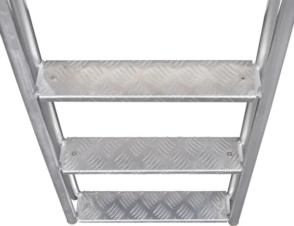 Ljestve za Bazen s 4 Stepenice Aluminijske 167 cm