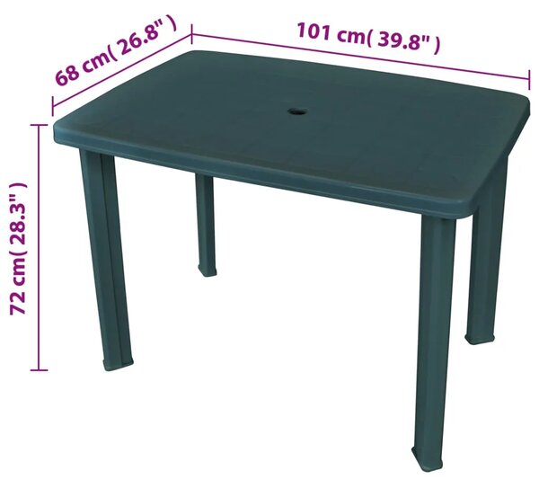 Vrtni stol od plastike zeleni 101 x 68 x 72 cm - Zelena 101 x 68 x 72 cm 1 Zelena