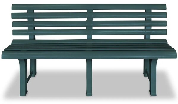 Vrtna klupa 145 5 cm plastična zelena - Zelena 1 2 Zelena