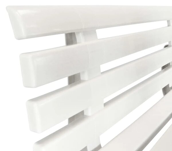 Vrtna klupa 145 5 cm plastična bijela - Bijela 1 2 Bijela