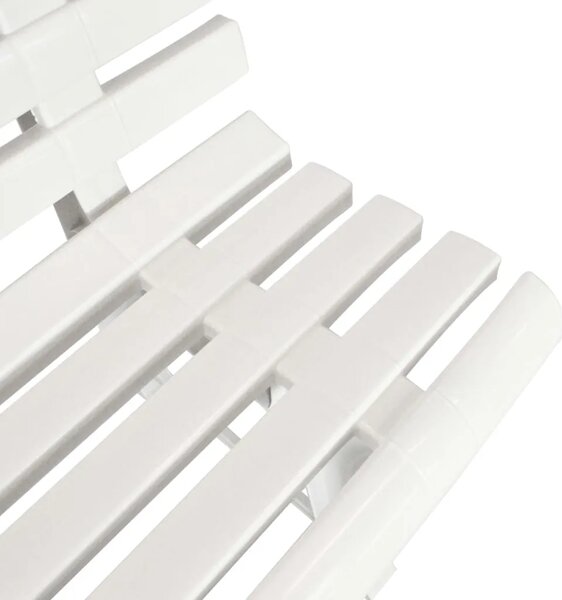 Vrtna klupa 145 5 cm plastična bijela - Bijela 1 2 Bijela