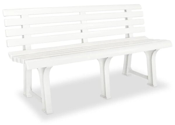 Vrtna klupa 145 5 cm plastična bijela - Bijela 1 2 Bijela