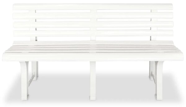 Vrtna klupa 145 5 cm plastična bijela - Bijela 1 2 Bijela