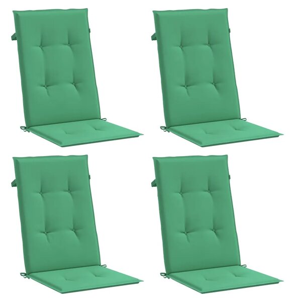 Jastuci za vrtne stolice 4 kom zeleni 120x50x3 cm od tkanine - Zelena 120 x 50 x 3 cm 4 Zelena