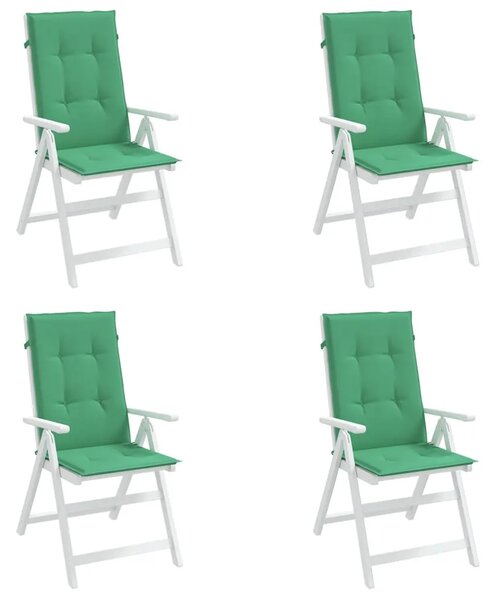 Jastuci za vrtne stolice 4 kom zeleni 120x50x3 cm od tkanine - Zelena 120 x 50 x 3 cm 4 Zelena