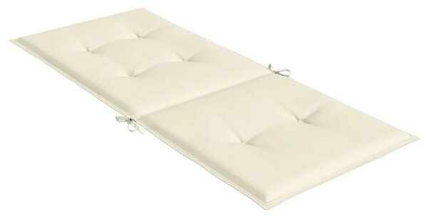 Jastuci za vrtne stolice 2 kom krem 120 x 50 x 3 cm od tkanine - Krema 120 x 50 x 3 cm 2 Krema