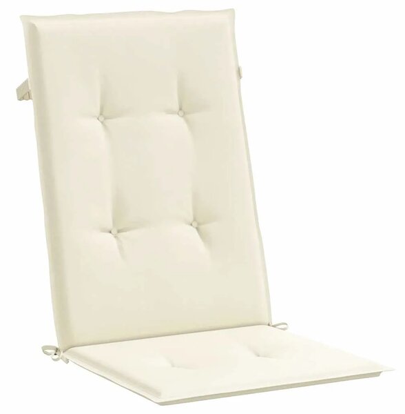Jastuci za vrtne stolice 4 kom krem 120 x 50 x 2 cm od tkanine - Krema 120 x 50 x 2 cm 4 Krema
