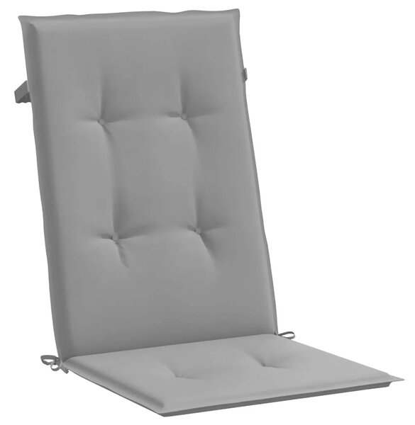 Jastuci za vrtne stolice 4 kom sivi 120 x 50 x 3 cm od tkanine - Siva 120 x 50 x 3 cm 4 Siva