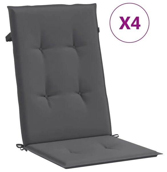 Jastuci za vrtne stolice 4 kom antracit 120x50x3 cm od tkanine - Antracit 120 x 50 x 3 cm 4 Antracit