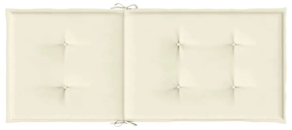 Jastuci za vrtne stolice 4 kom krem 120 x 50 x 2 cm od tkanine - Krema 120 x 50 x 2 cm 4 Krema