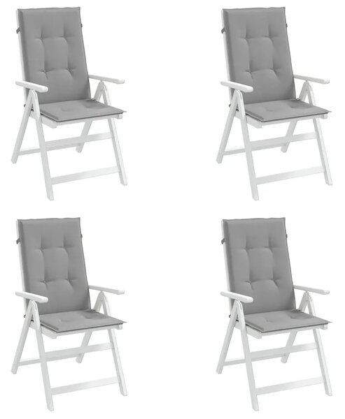 Jastuci za vrtne stolice 4 kom sivi 120 x 50 x 3 cm od tkanine - Siva 120 x 50 x 3 cm 4 Siva