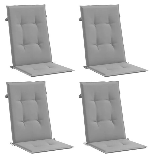 Jastuci za vrtne stolice 4 kom sivi 120 x 50 x 3 cm od tkanine - Siva 120 x 50 x 3 cm 4 Siva