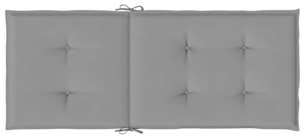 Jastuci za vrtne stolice 4 kom sivi 120 x 50 x 3 cm od tkanine - Siva 120 x 50 x 3 cm 4 Siva