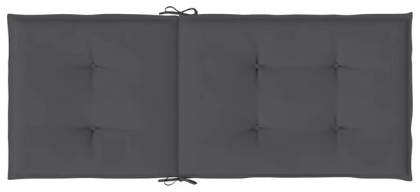 Jastuci za vrtne stolice 4 kom antracit 120x50x3 cm od tkanine - Antracit 120 x 50 x 3 cm 4 Antracit