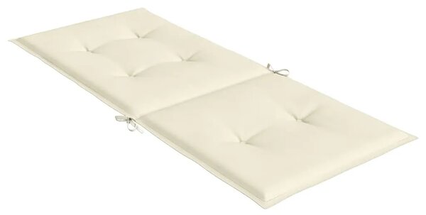 Jastuci za vrtne stolice 4 kom krem 120 x 50 x 2 cm od tkanine - Krema 120 x 50 x 2 cm 4 Krema