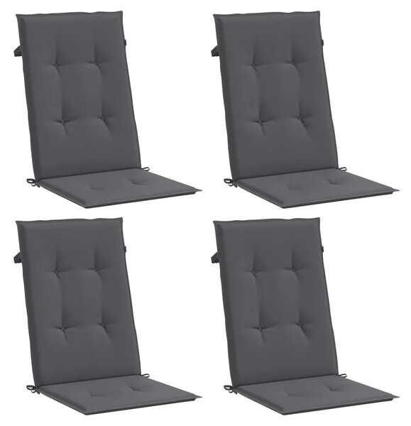 Jastuci za vrtne stolice 4 kom antracit 120x50x3 cm od tkanine - Antracit 120 x 50 x 3 cm 4 Antracit