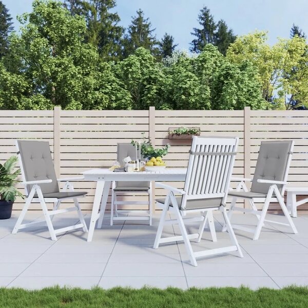 Jastuci za vrtne stolice 4 kom sivi 120 x 50 x 3 cm od tkanine - Siva 120 x 50 x 3 cm 4 Siva