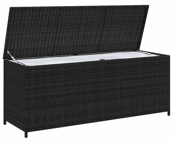 Vrtna kutija za pohranu crna 150 x 50 x 60 cm poliratan - Crna Crna