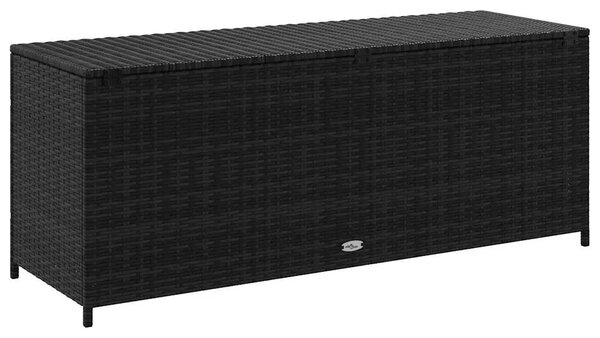Vrtna kutija za pohranu crna 150 x 50 x 60 cm poliratan - Crna Crna