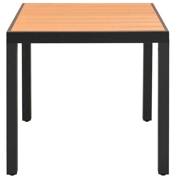Vrtni stol smeđi 80 x 80 x 74 cm aluminijum i WPC - Smeđa 80 x 80 cm 1 80 x 80 cm