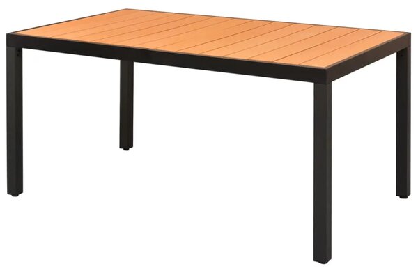 Vrtni stol smeđi 150 x 90 x 74 cm aluminijum i WPC - Smeđa 150 x 90 cm 1 150 x 90 cm