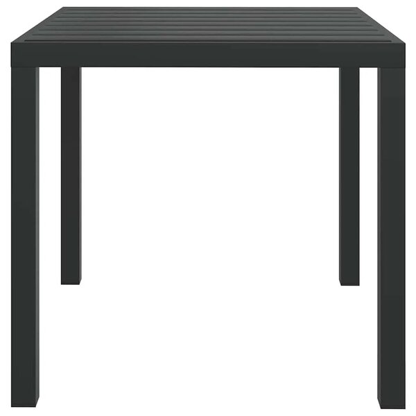 Vrtni stol crni 80 x 80 x 74 cm aluminijum i WPC - Crna 80 x 80 x 74 cm 1 80 x 80 x 74 cm