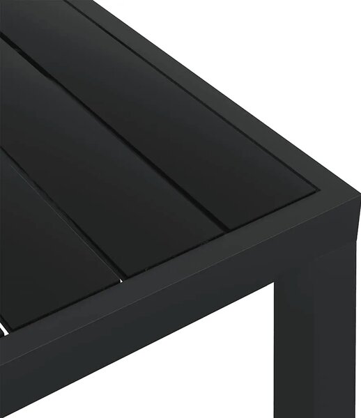 Vrtni stol crni 80 x 80 x 74 cm aluminijum i WPC - Crna 80 x 80 x 74 cm 1 80 x 80 x 74 cm