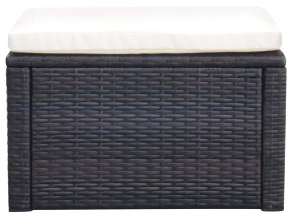 Tabure od Poliratana 53x53x30 cm Smeđi - Smeđa 1 Smeđa