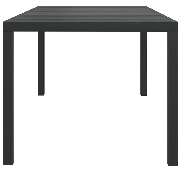 Vrtni stol crni 150 x 90 x 74 cm aluminijum i WPC - Crna 150 x 90 x 74 cm 1 150 x 90 x 74 cm