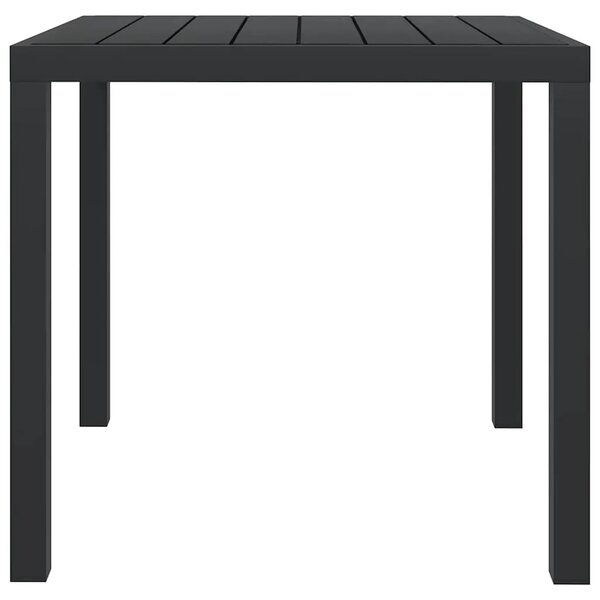 Vrtni stol crni 80 x 80 x 74 cm aluminijum i WPC - Crna 80 x 80 x 74 cm 1 80 x 80 x 74 cm