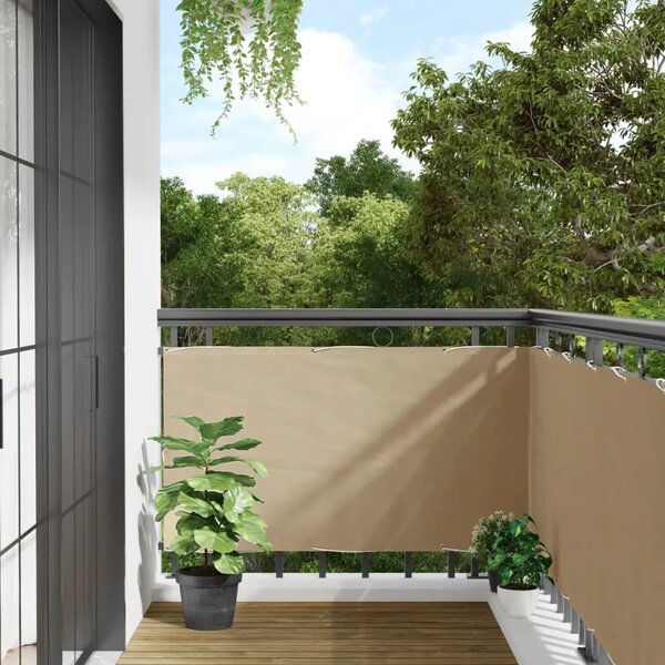 Balkonska Zaštita Oxford Tkanina Bež 75x600 cm - Bež 75 x 600 cm 1 Bež