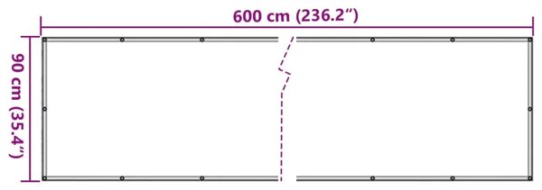 Balkonska Zaštita Oxford Tkanina Bež 90x600 cm - Bež 90 x 600 cm 1 Bež