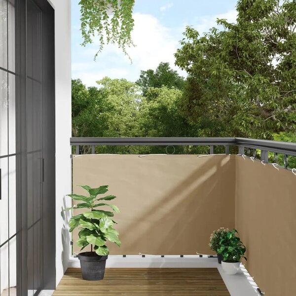 Balkonska Zaštita Oxford Tkanina Bež 90x600 cm - Bež 90 x 600 cm 1 Bež